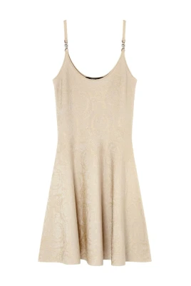 Barocco Jacquard Flared Mini Dress