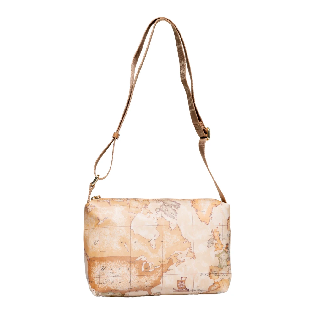 Alviero Martini 1a Classe Geometrisch Patroon Schoudertas Beige Dames