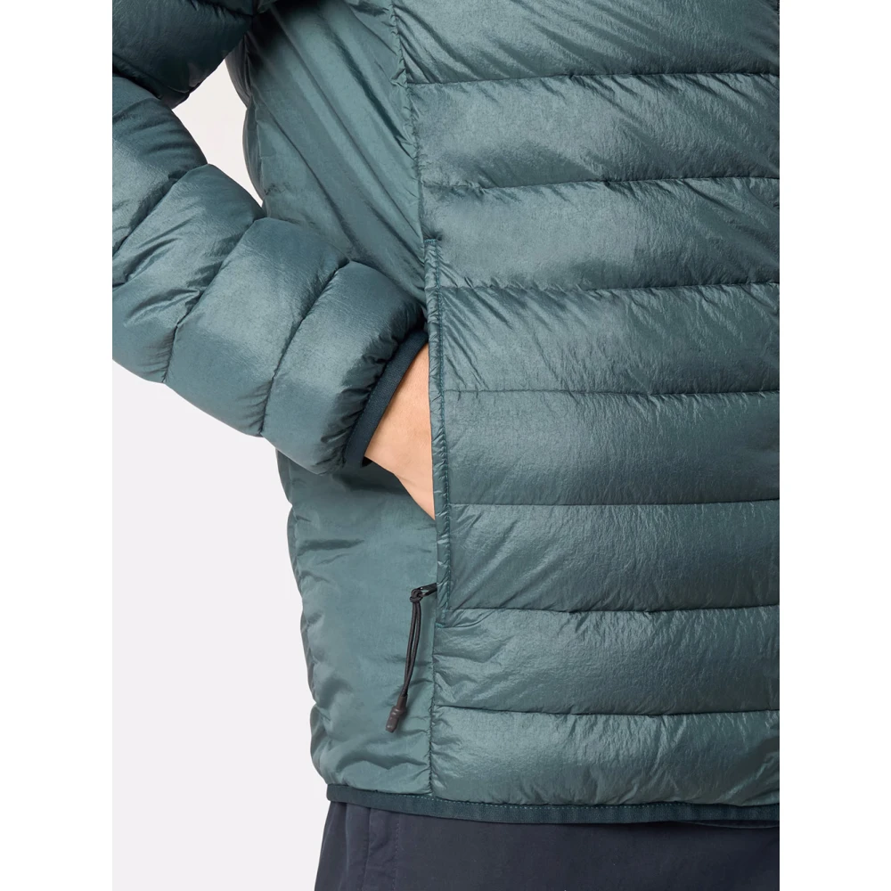 Stone Island Groene jas met capuchon en trekkoord Green Heren