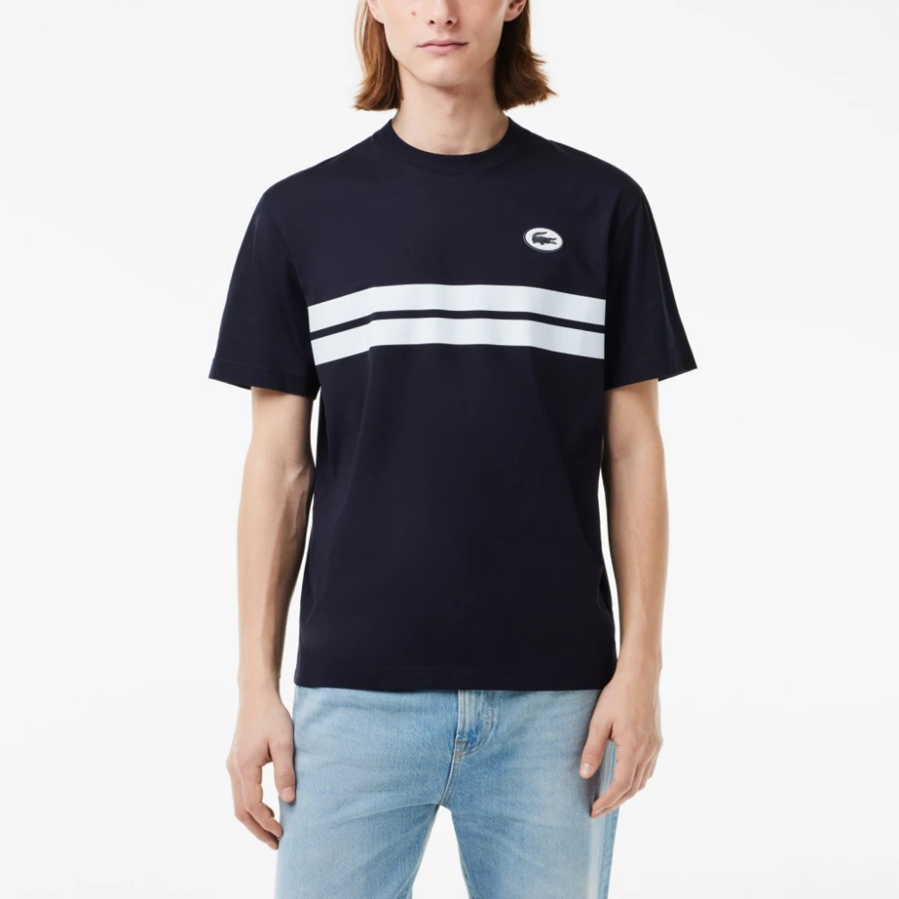 Lacoste Casual Tee-Shirt voor Mannen Blue Heren