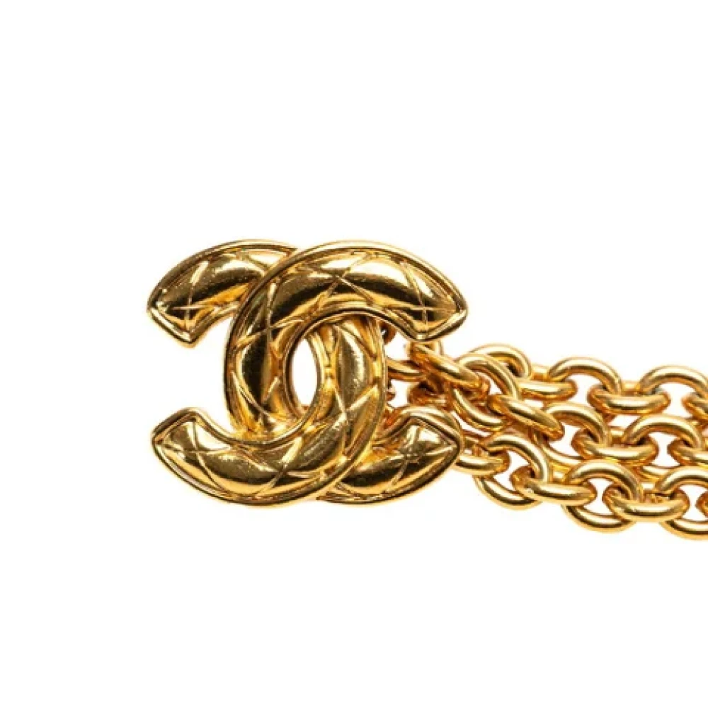 Chanel Vintage Pre-owned Metal belts Yellow Dames