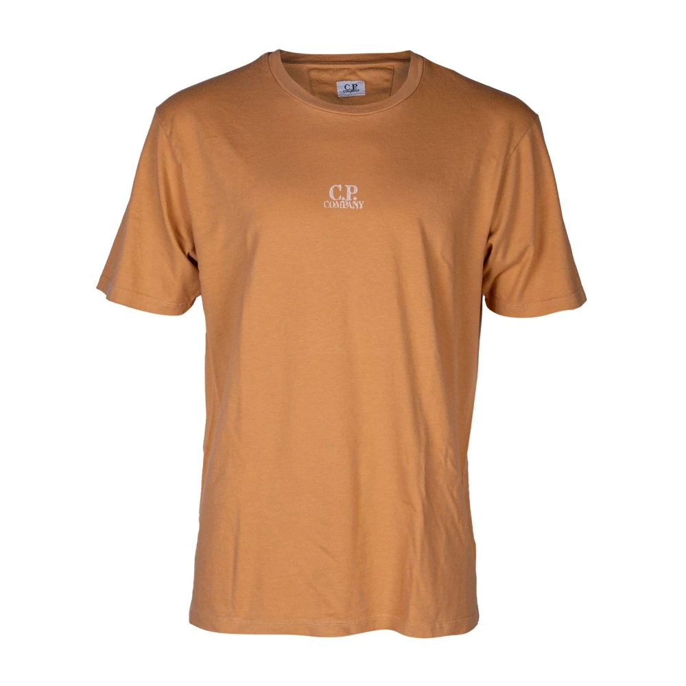 C.P. Company Heren Crew Neck T-shirt Regular Fit Orange Heren