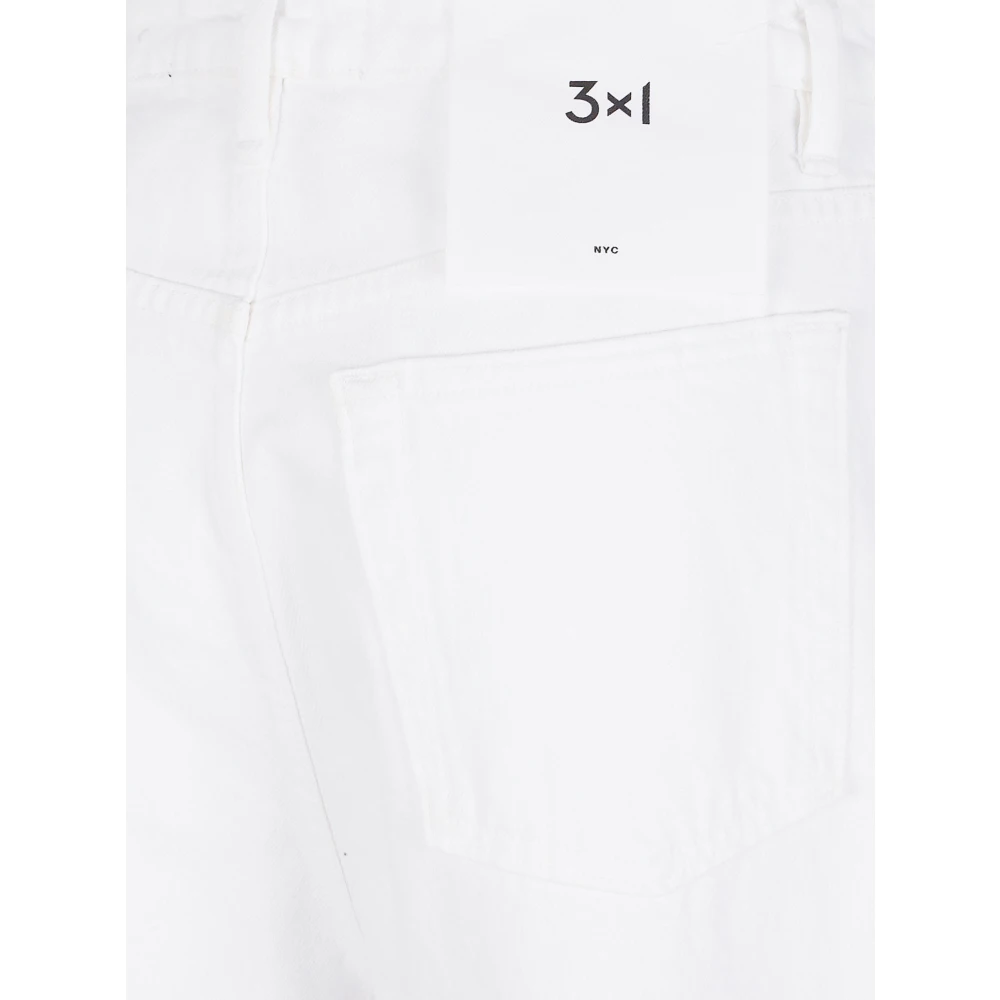 3X1 Witte Palazzo High Waist Jeans White Dames
