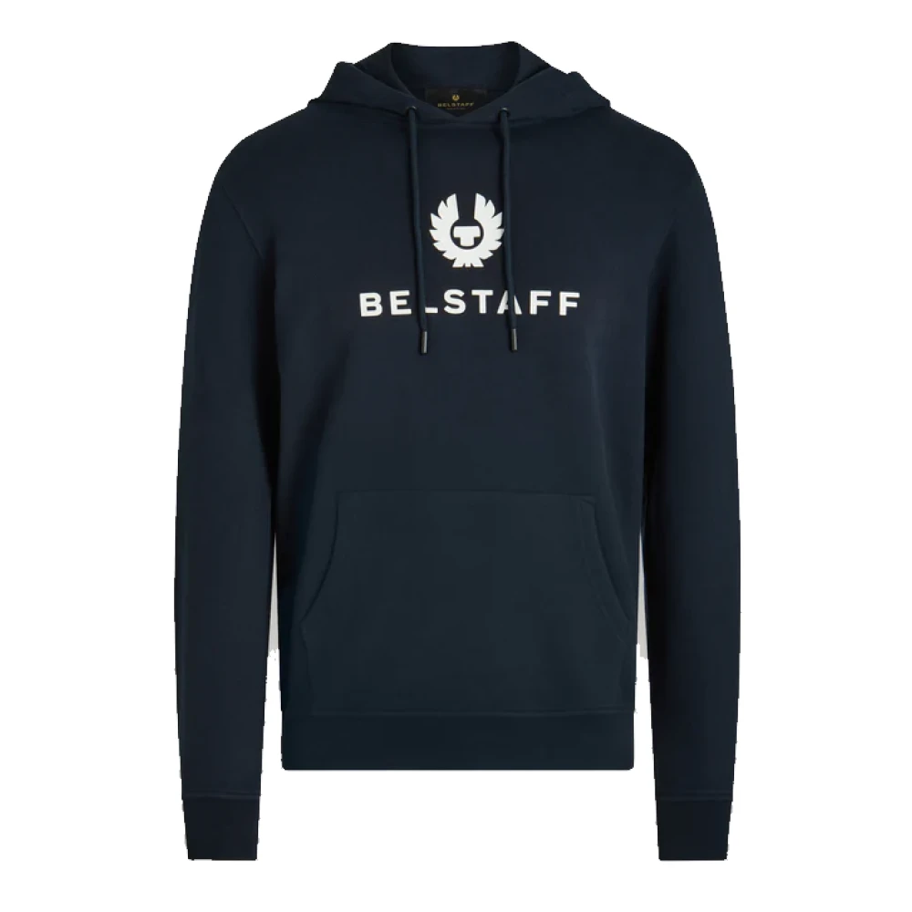 Belstaff Color Block Signature Sweatshirt Hoodie Blue Heren