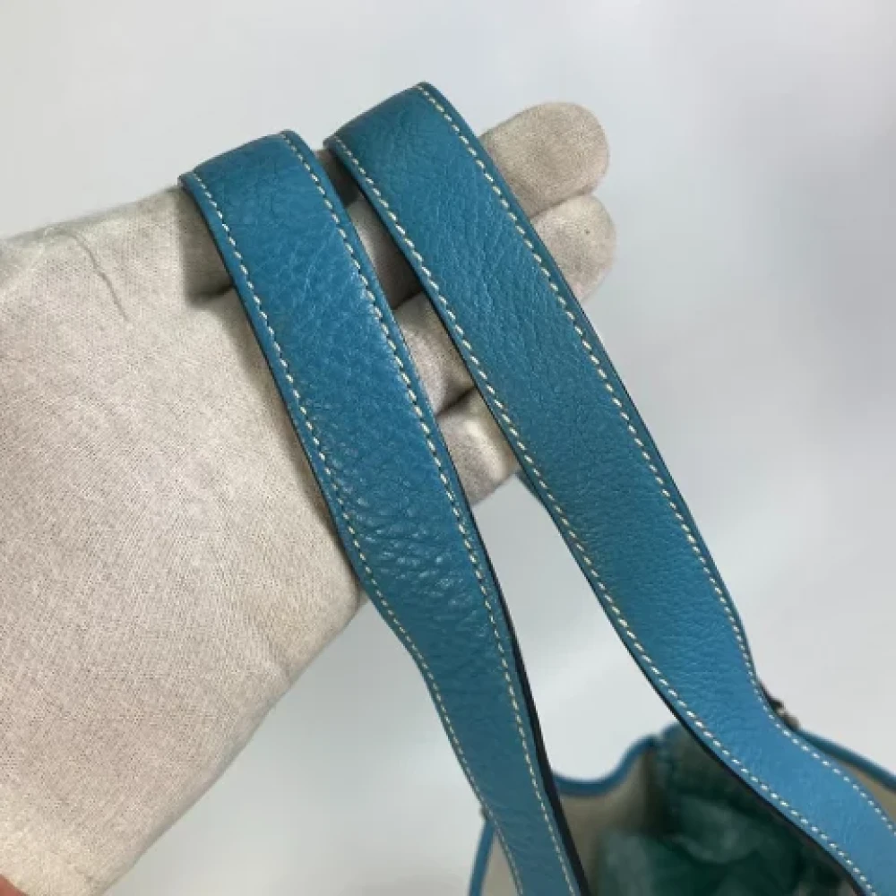 Hermès Vintage Pre-owned Fabric shoulder-bags Blue Dames