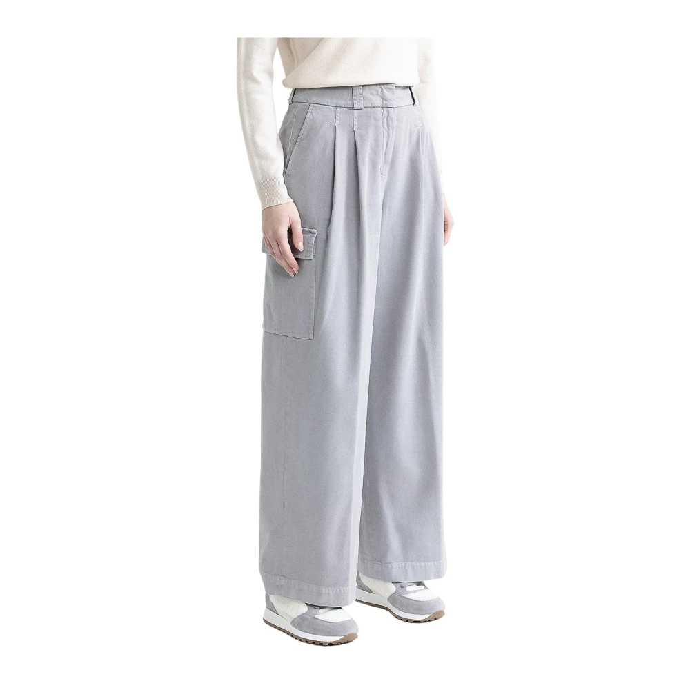 PESERICO Broek met plooien Gray Dames