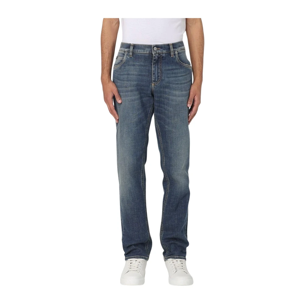 Dolce & Gabbana Men's Blue Stylish Straight Leg Jeans