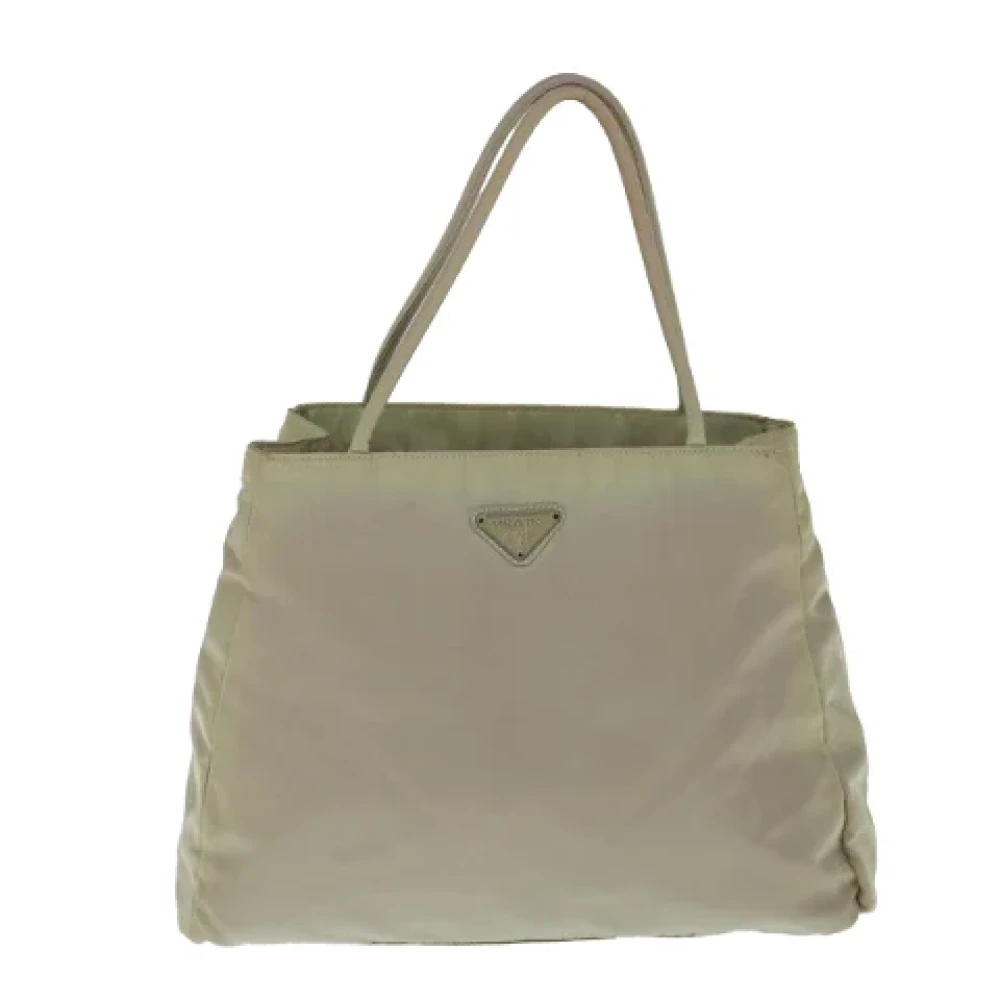 Prada Vintage Pre-owned Fabric prada-bags Beige Dames