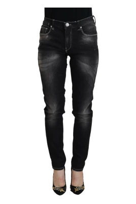 Mid Waist Denim Pants