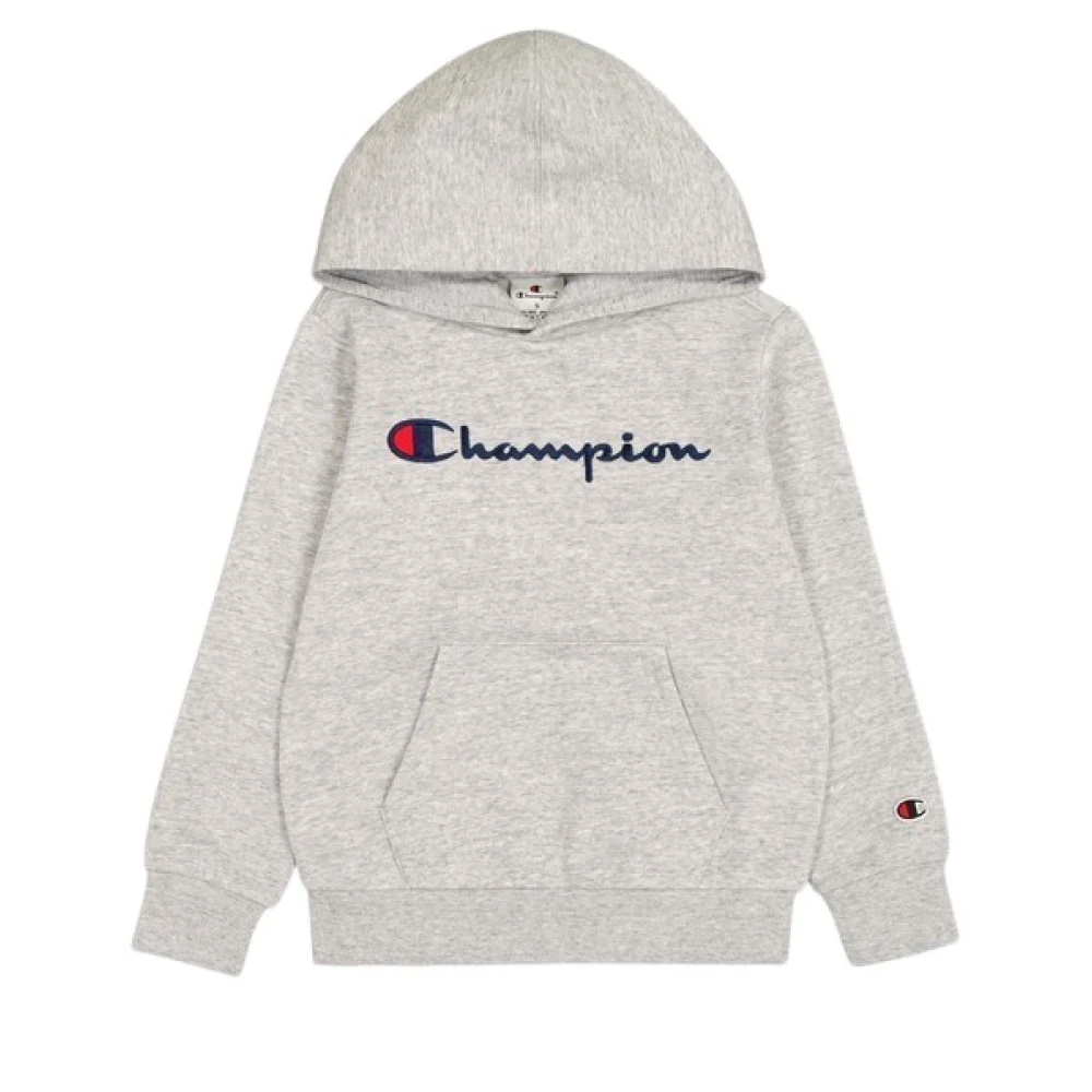 Champion Geborduurde Logo Hoodie Gray