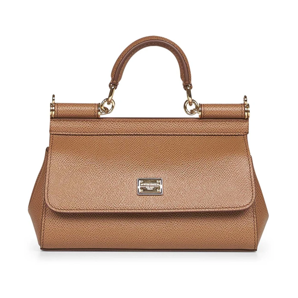 Dolce & Gabbana Mini Sicily Handbag - Female - Handbags - Brown - One Size - Bags