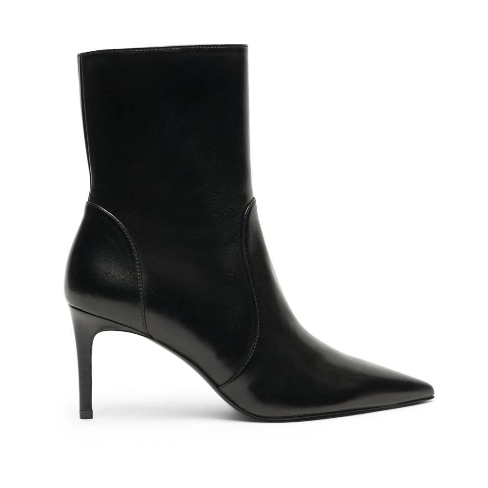 Stuart Weitzman Women's Black Heeled Boots, 7 Uk, Stuart Power Zip 75