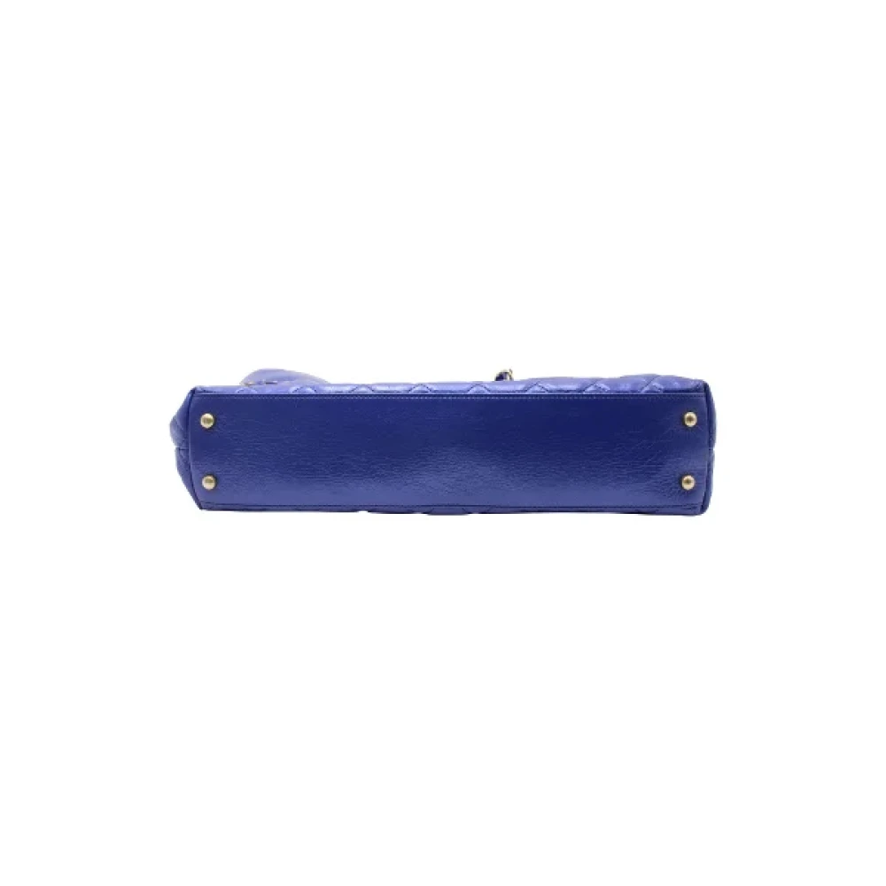 Chanel Vintage Pre-owned Leather totes Blue Dames