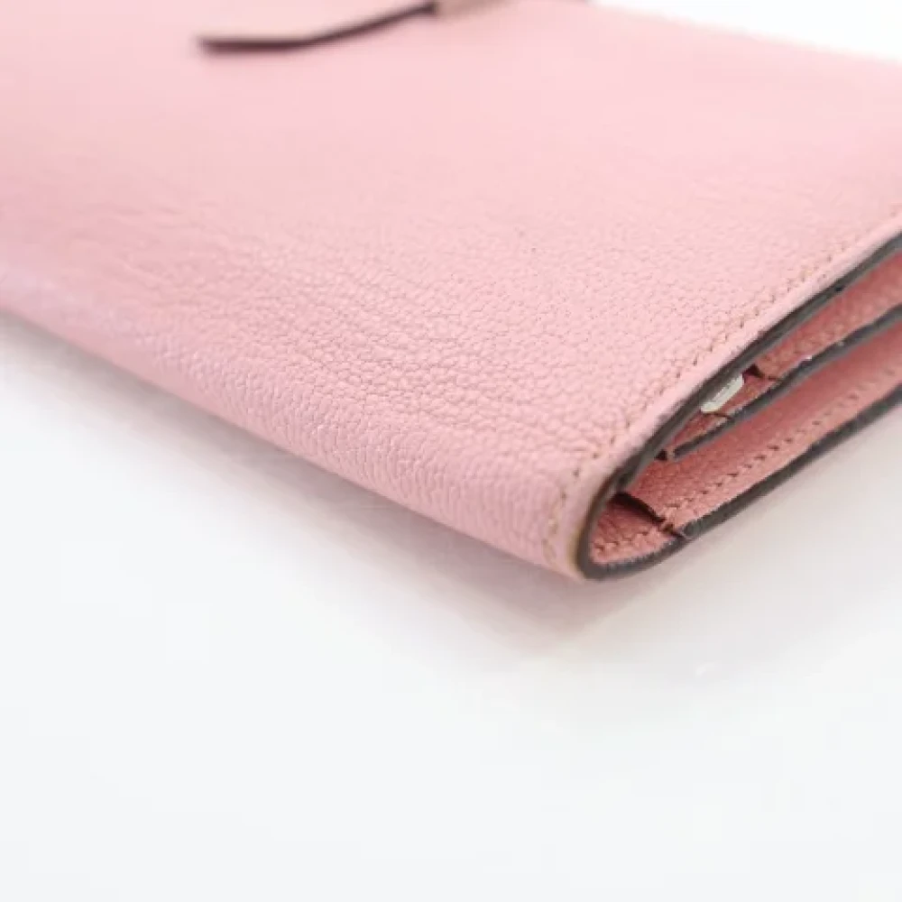 Hermès Vintage Pre-owned Leather wallets Pink Dames
