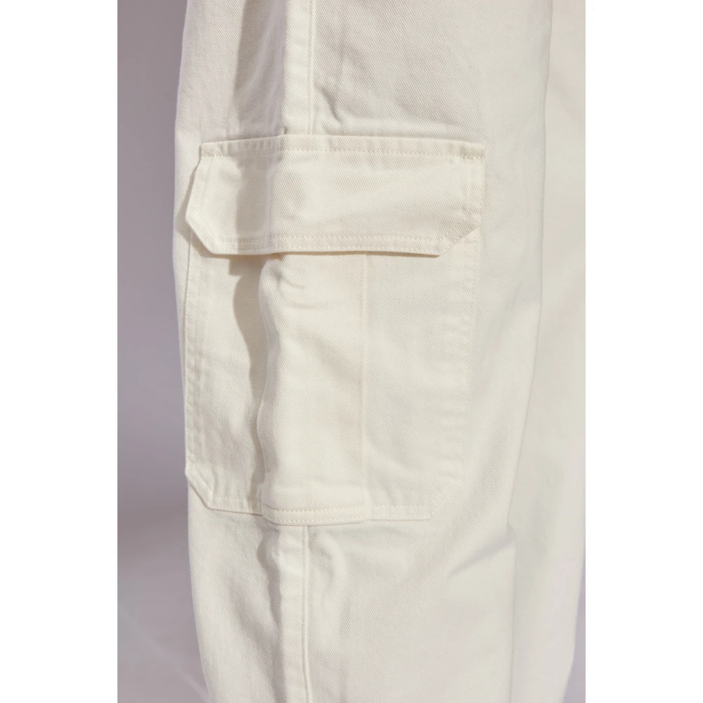 The Mannei Jeans met logo White Dames