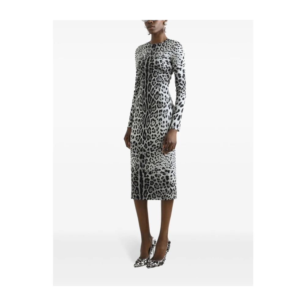 Dolce & Gabbana Elegante Grijze Jurk Dameskleding Gray Dames