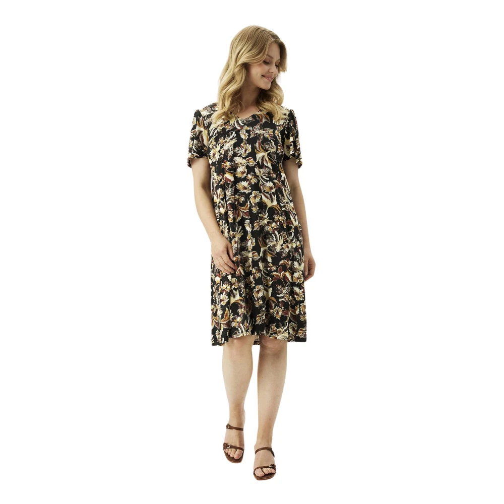 IN Front Lucy Dress Papillon Sleeves Zwart Multicolor Dames