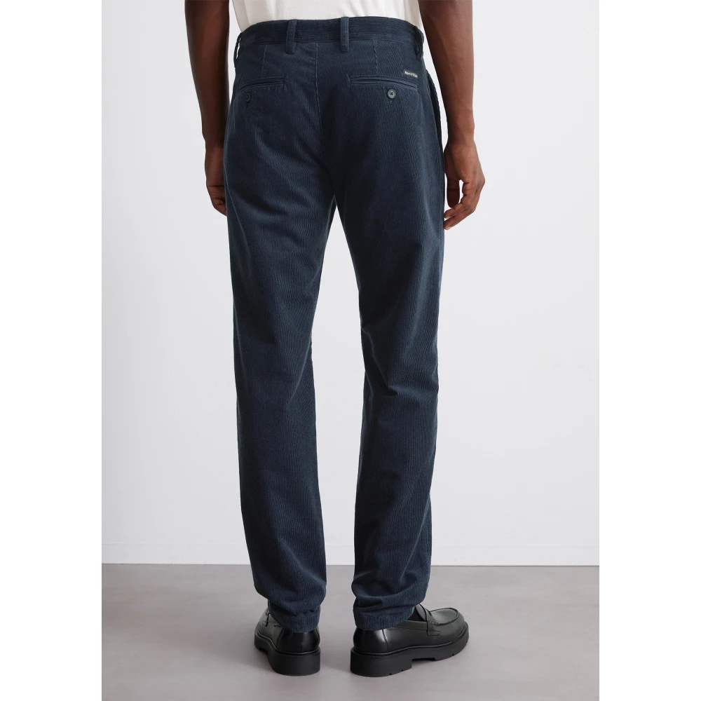 Marc O'Polo Corduroy broek model Osby plooien toelopend Blue Heren