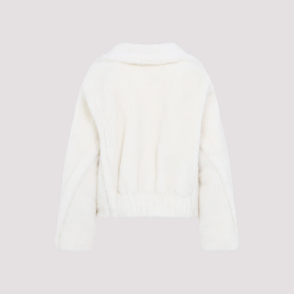 Max Mara Korte Teddy Spijkerjas White Dames