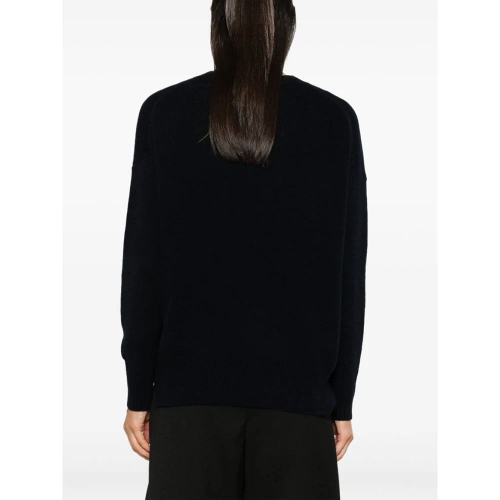 allude Midnight Blue Cashmere Sweater Blue Dames