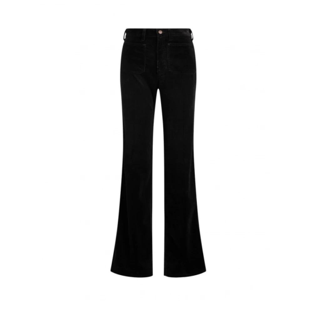 Polo Ralph Lauren Zwarte Corduroy Flare Jeans Black Dames