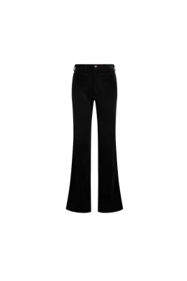 Svarta Corduroy Flare Jeans