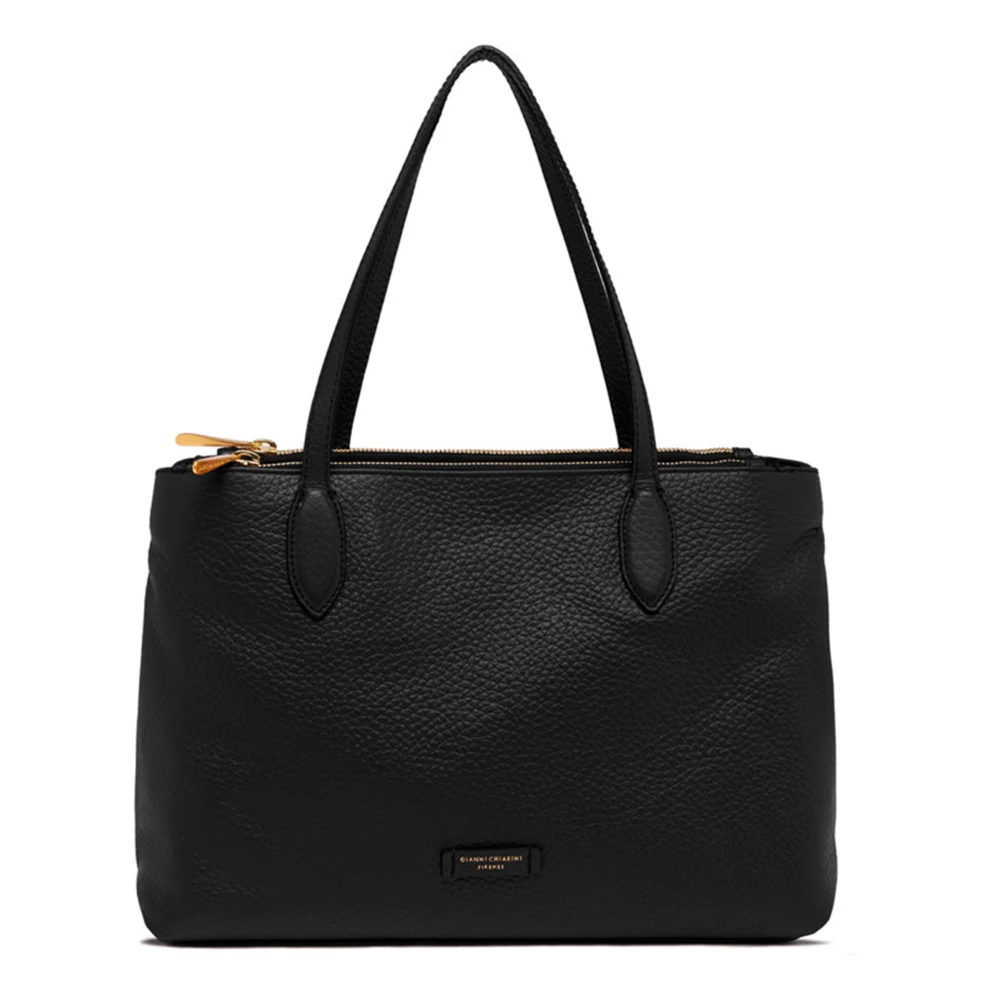 Gianni Chiarini Zwarte Leren Crossbody Tas Black Dames