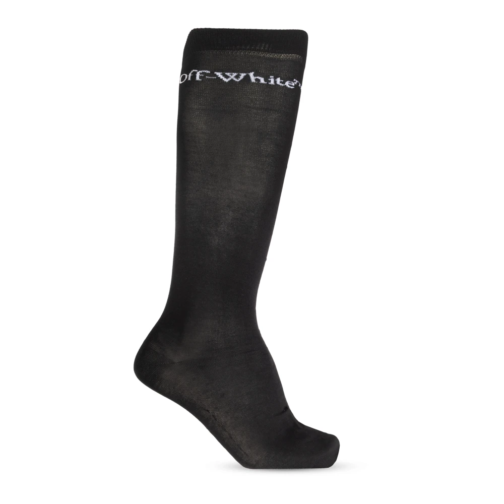 Off White Sokken met logo Black Heren