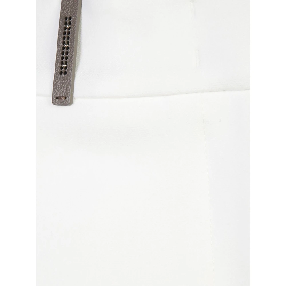 PESERICO Witte Broek voor Vrouwen Aw24 White Dames