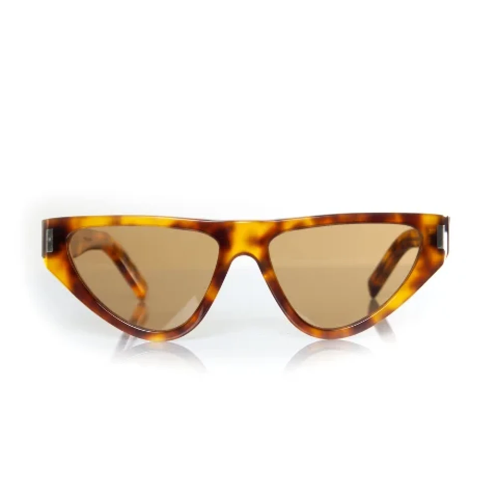 Yves Saint Laurent Vintage Pre-owned Fabric sunglasses Brown Dames