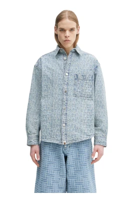 Lux Sport Pattern Jacquard 10Oz Denim Jacket