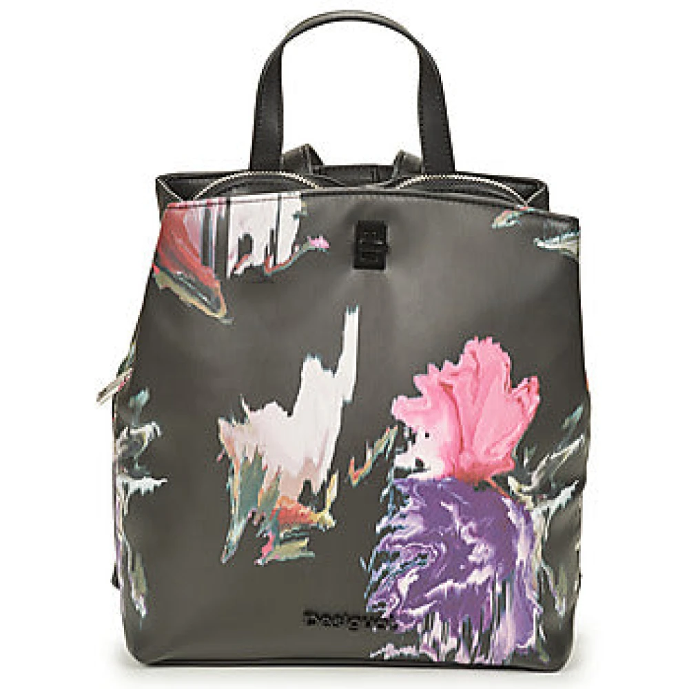Desigual Damesrugzak Zwart Mini Spray Multicolor Dames