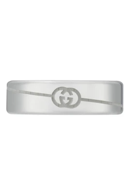 Ring i sterlingsilver med Interlocking G-logotyp