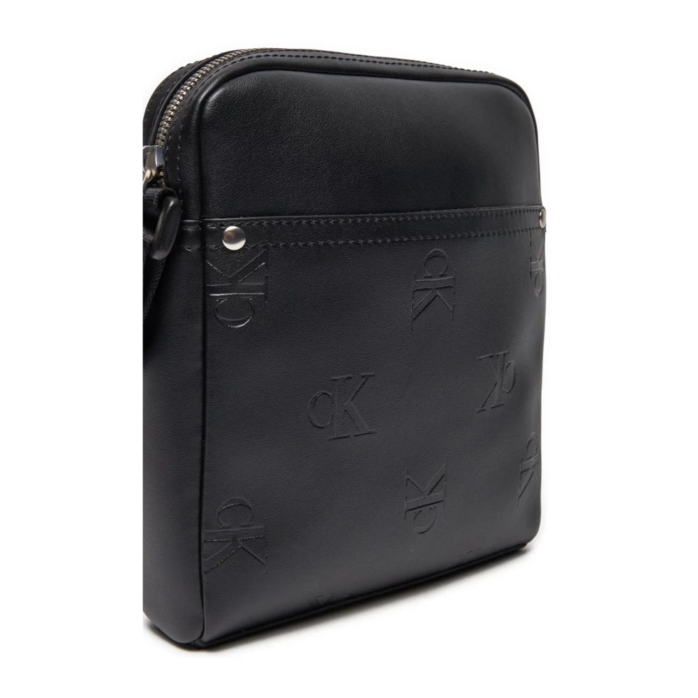 Calvin Klein Zwarte Logo Schoudertas Black Heren