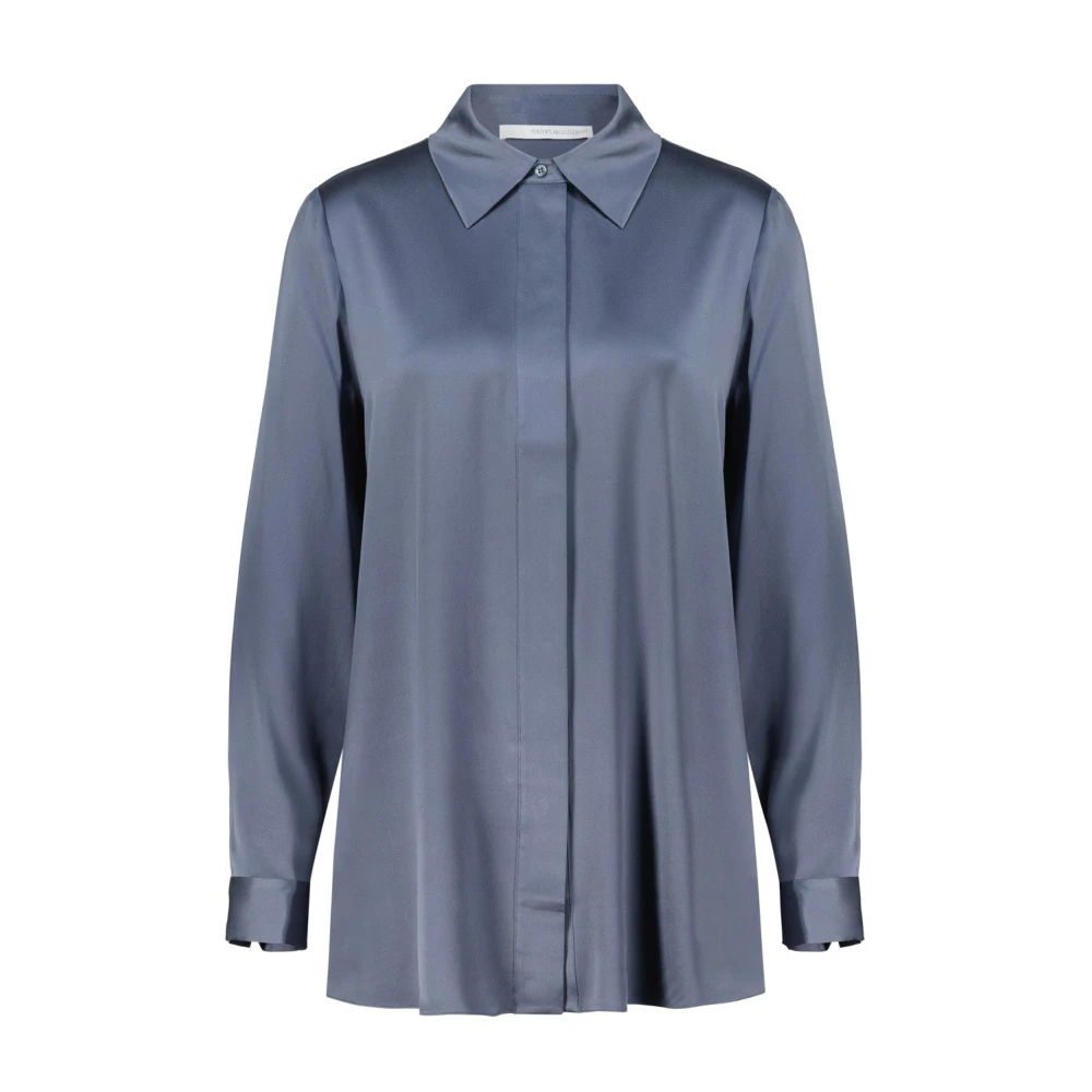 Herzen's Angelegenheit Zijden overhemd Elegant en veelzijdig Blue Dames