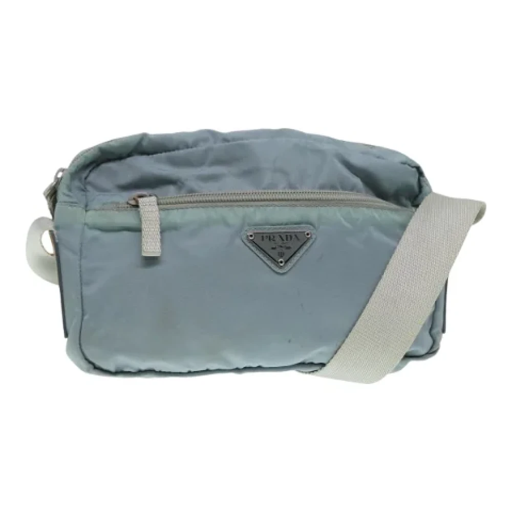 Prada Vintage Pre-owned Leather prada-bags Blue Dames