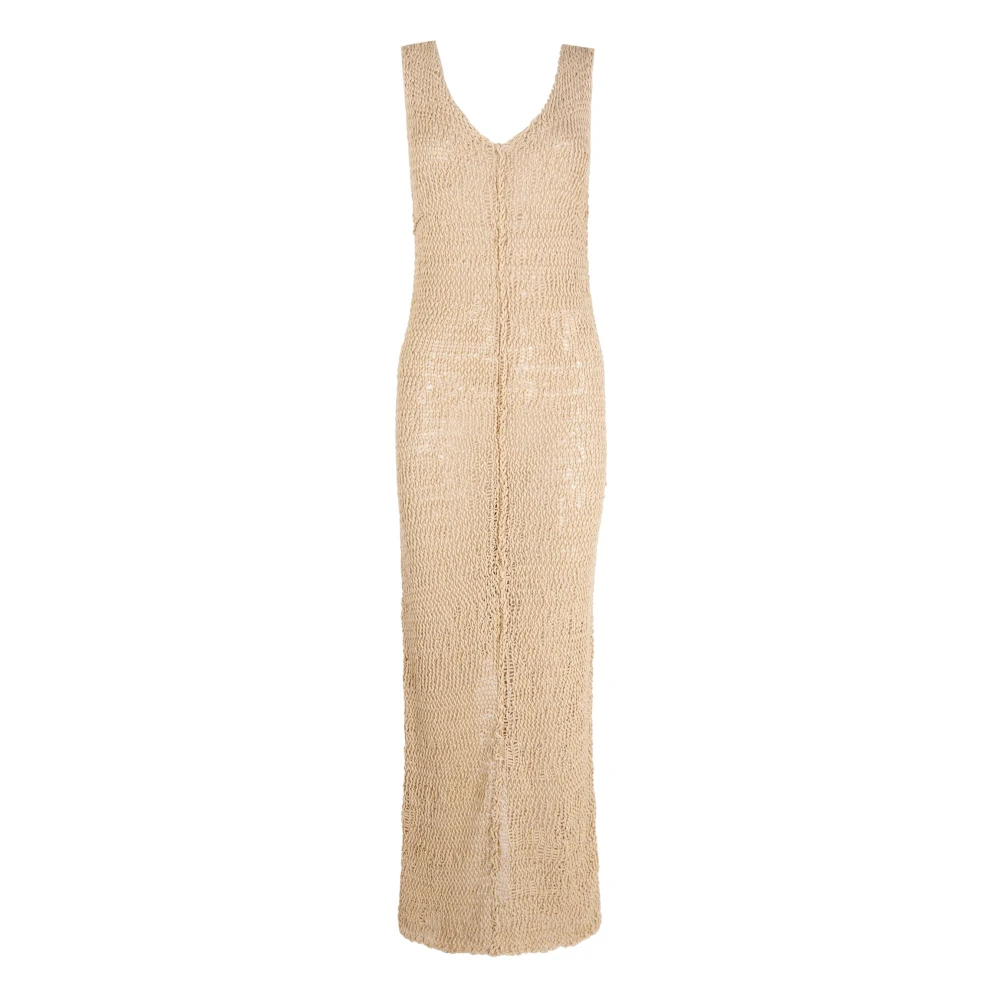 Cortana Hanami lang beige katoenen gebreide jurk Beige Dames