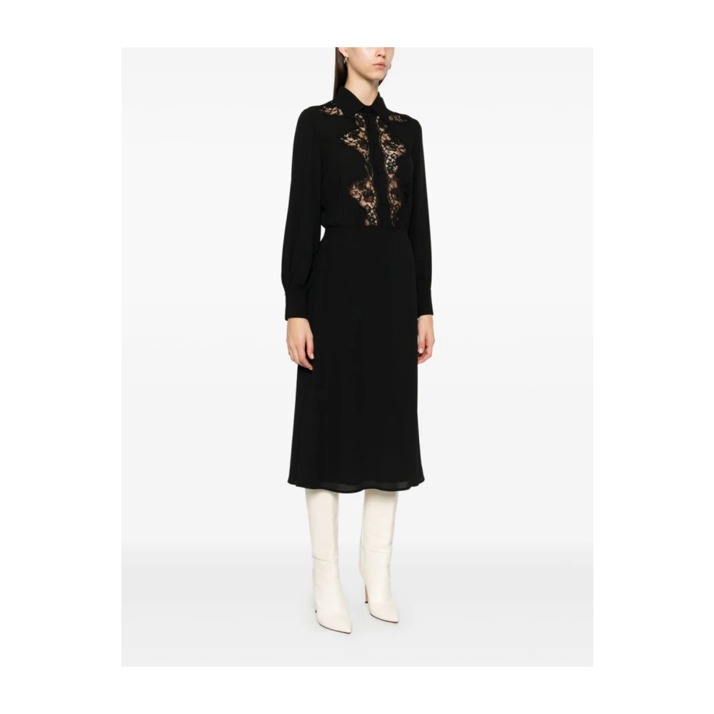 Ermanno Scervino Elegante Zwarte Jurk Black Dames