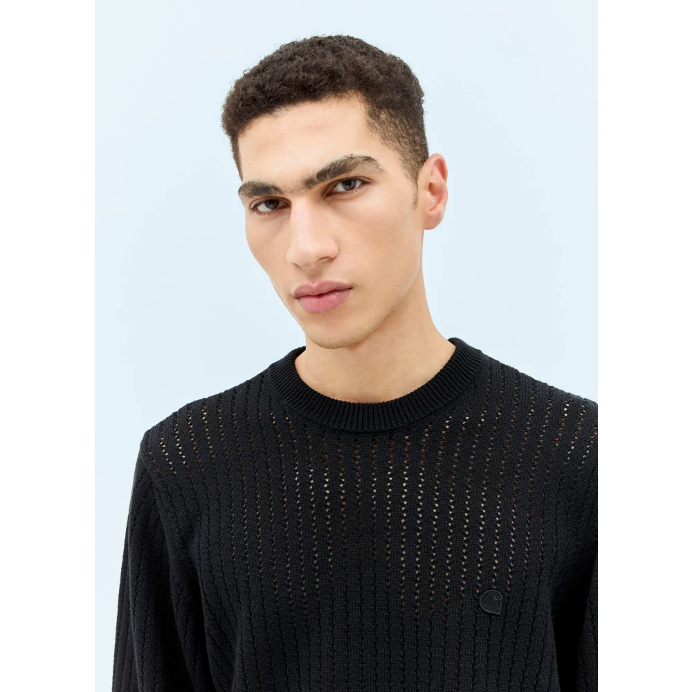 Carhartt WIP Katoenen Crewneck Sweater Black Heren