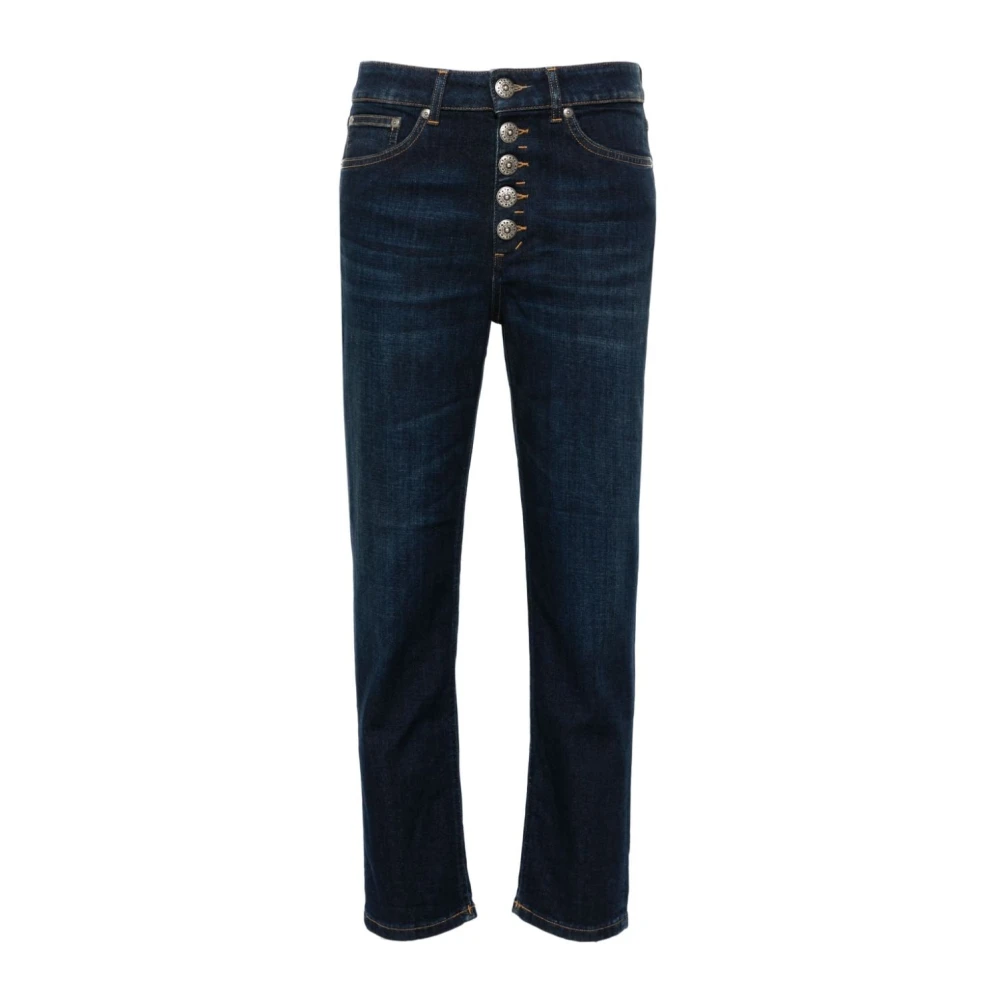 Indigo Blå Denim Tapered Leg Jeans