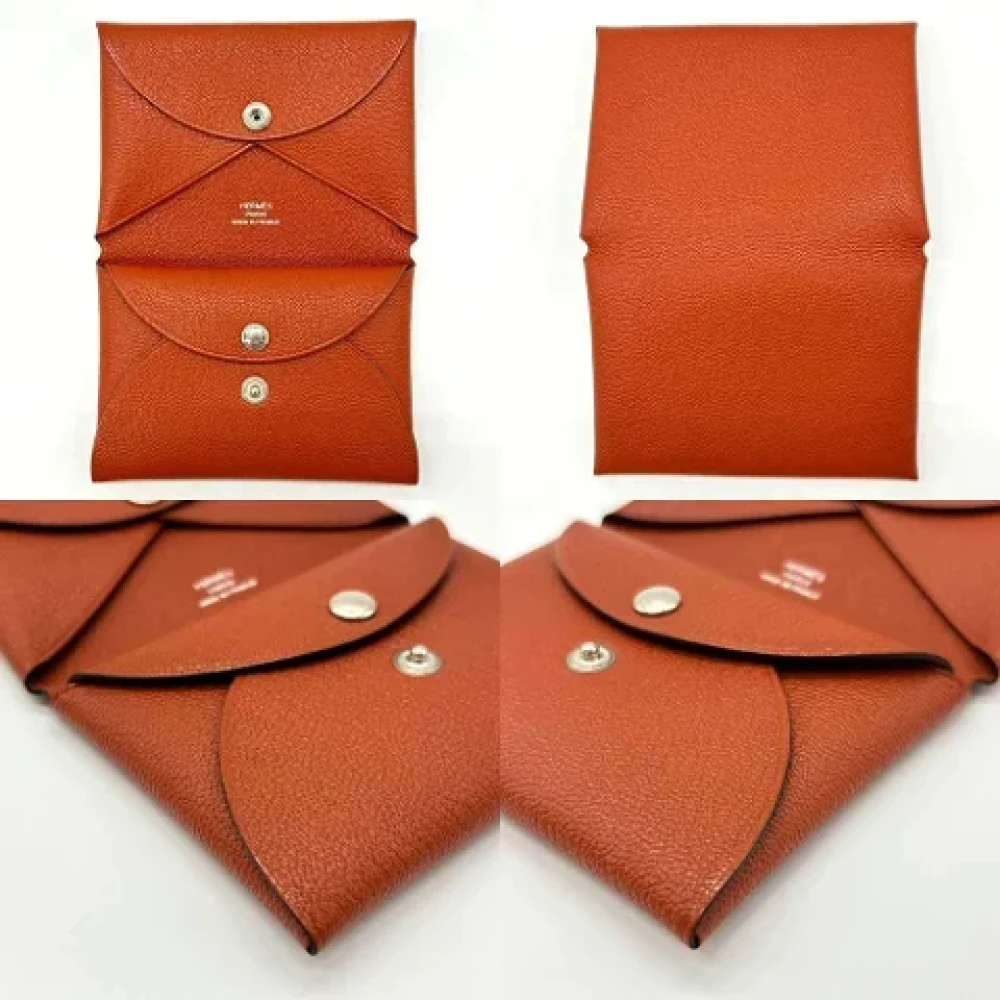 Hermès Vintage Pre-owned Leather wallets Brown Dames