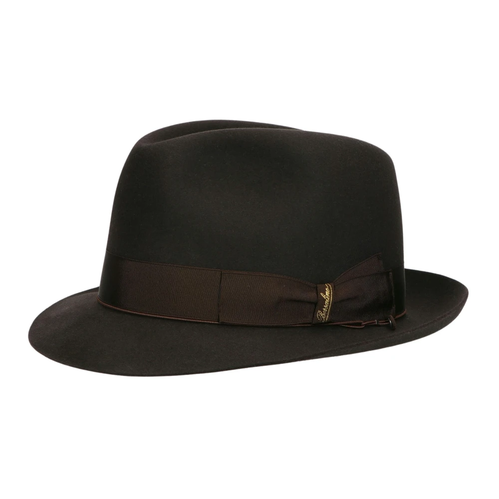 Borsalino Charlait Vilthoed met Kleine Rand Brown Heren