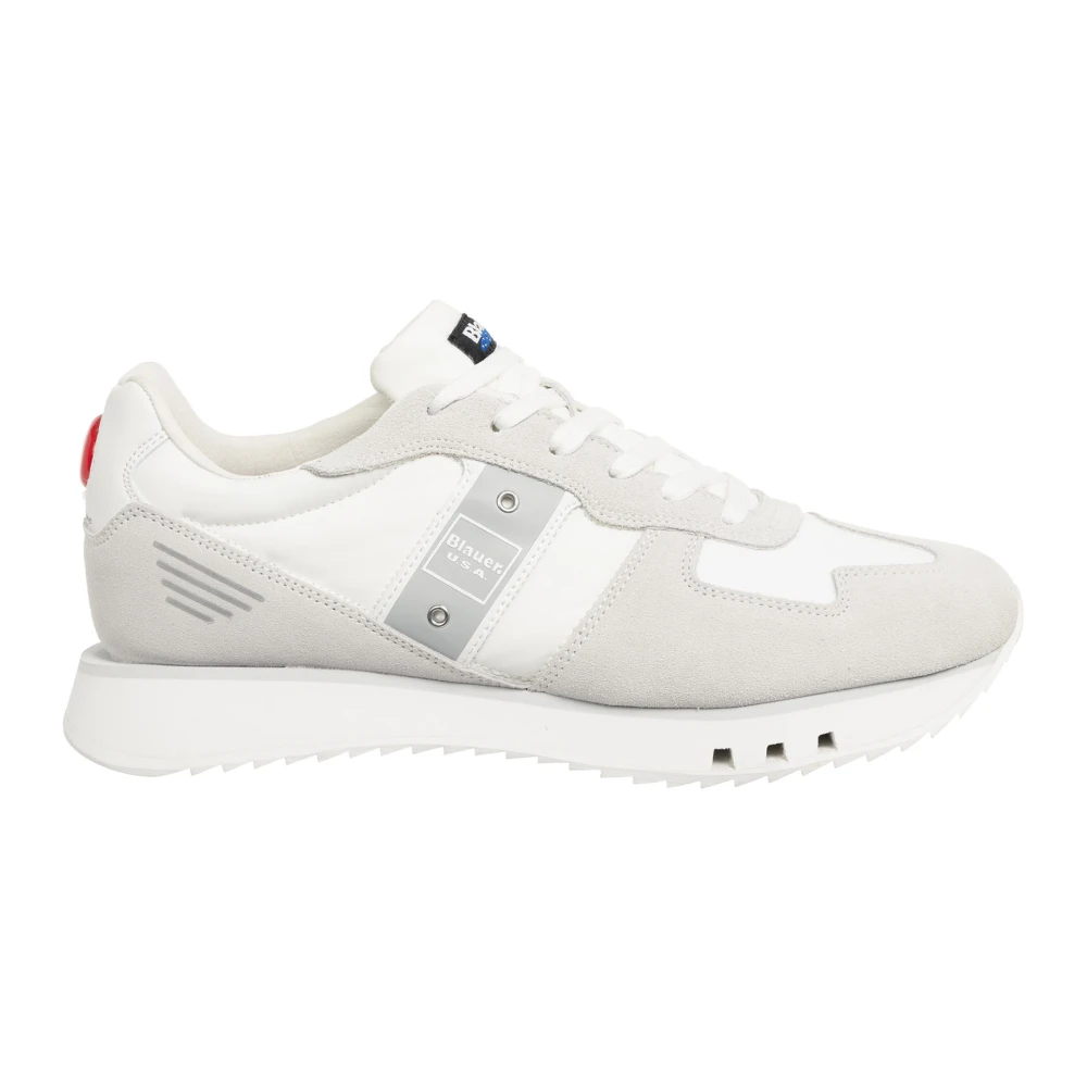 Blauer Men's White Sneakers,, Lace-Up Tokyo Trainers Size 7 Uk