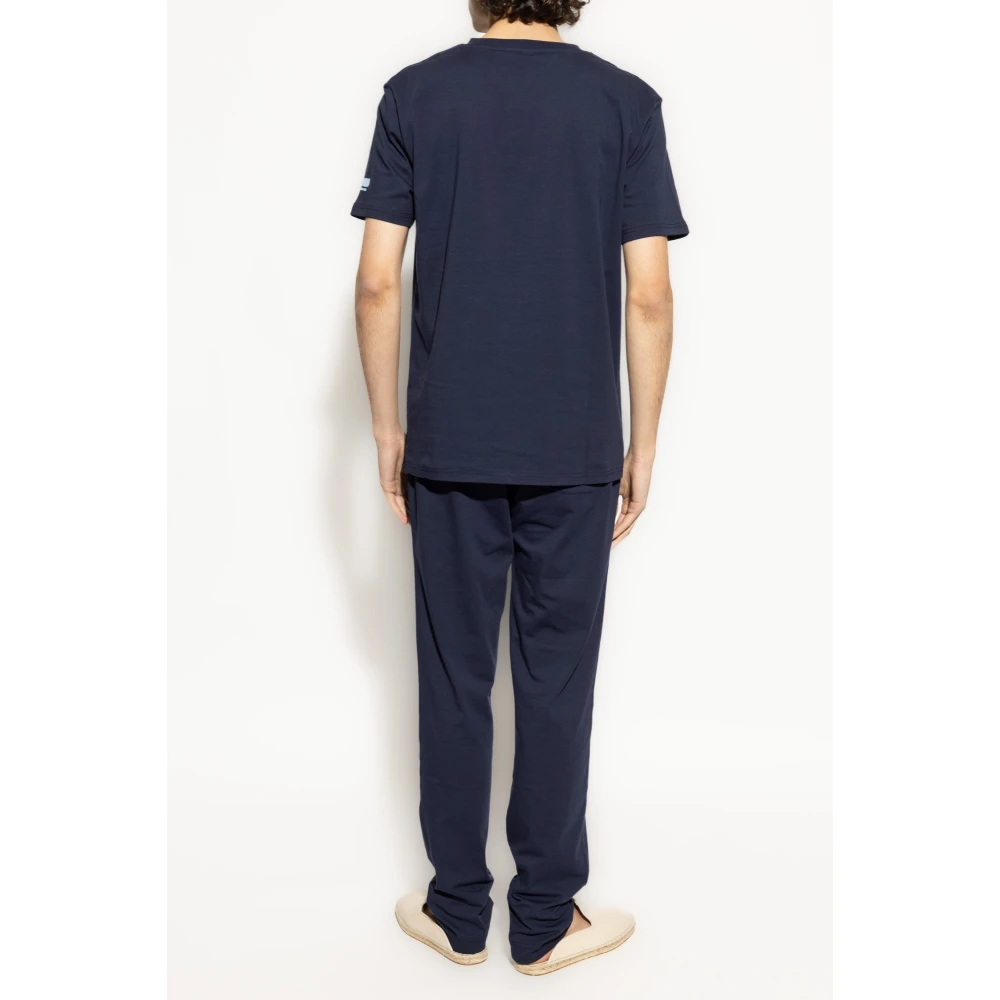 Moschino Pyjama's met logo Blue Heren