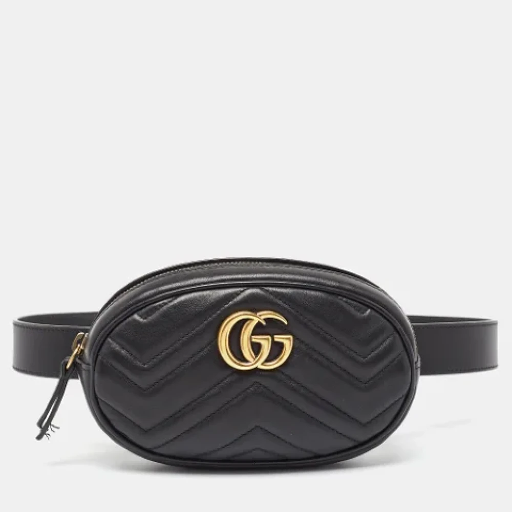 Gucci Vintage Pre-owned Leather gucci-bags Black Dames