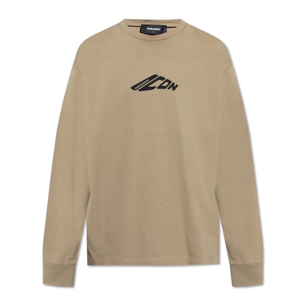 Dsquared2 Lange mouwen T-shirt Beige Heren