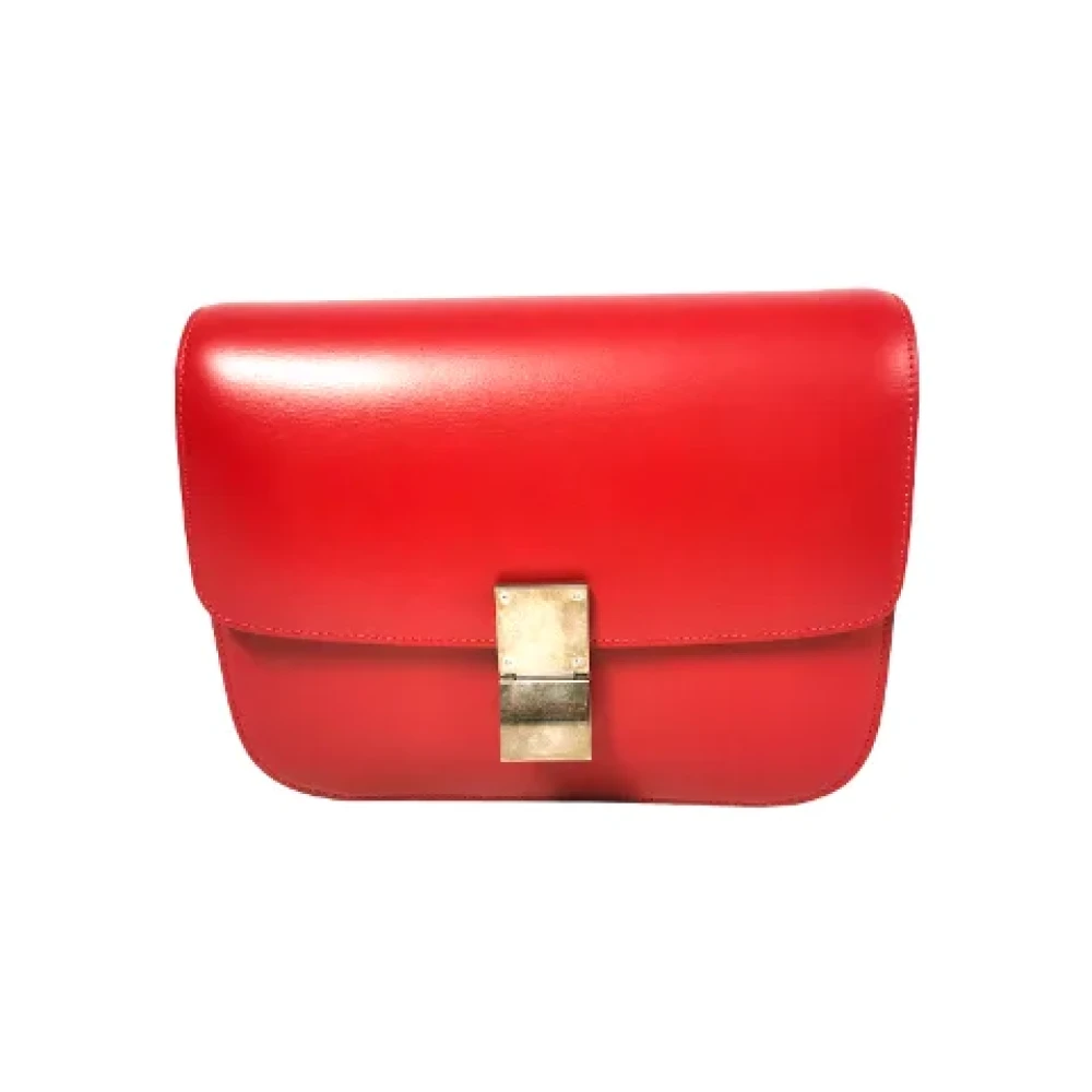 Celine Vintage Pre-owned Leather celine-bags Red Dames