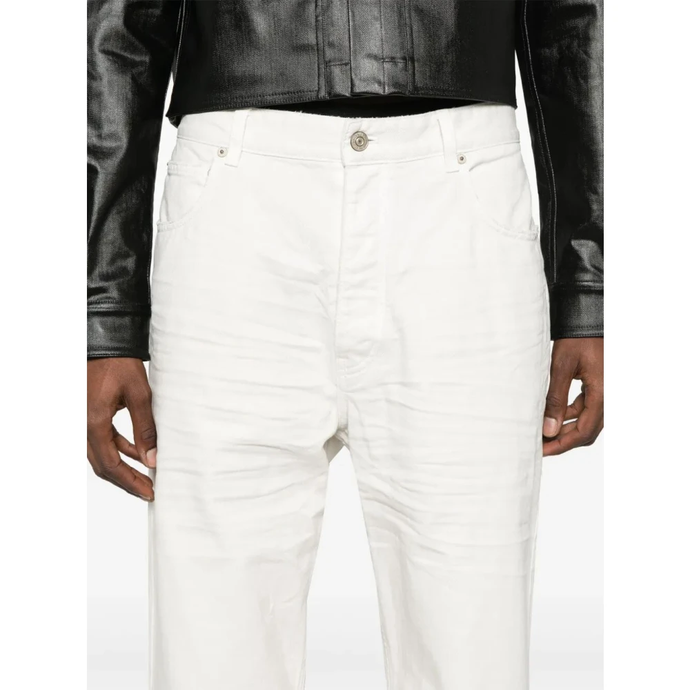Balenciaga Relaxed Fit Denim Jeans White Dames