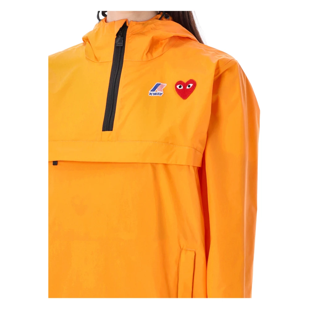 Comme des Garçons K-Way Full Zip Hoodie Orange Dames