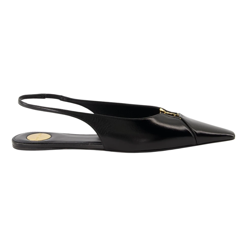 Saint Laurent Women's Black Elegant Babylone Slingbacks Shoes